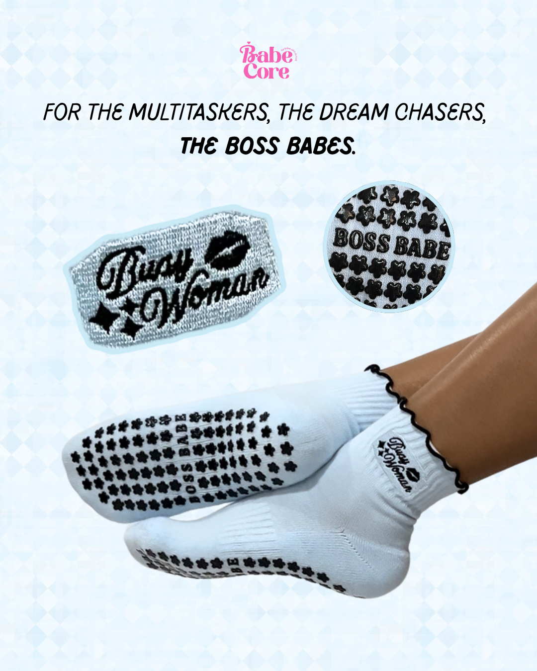 Busy Woman - Boss Babe Grip Socks