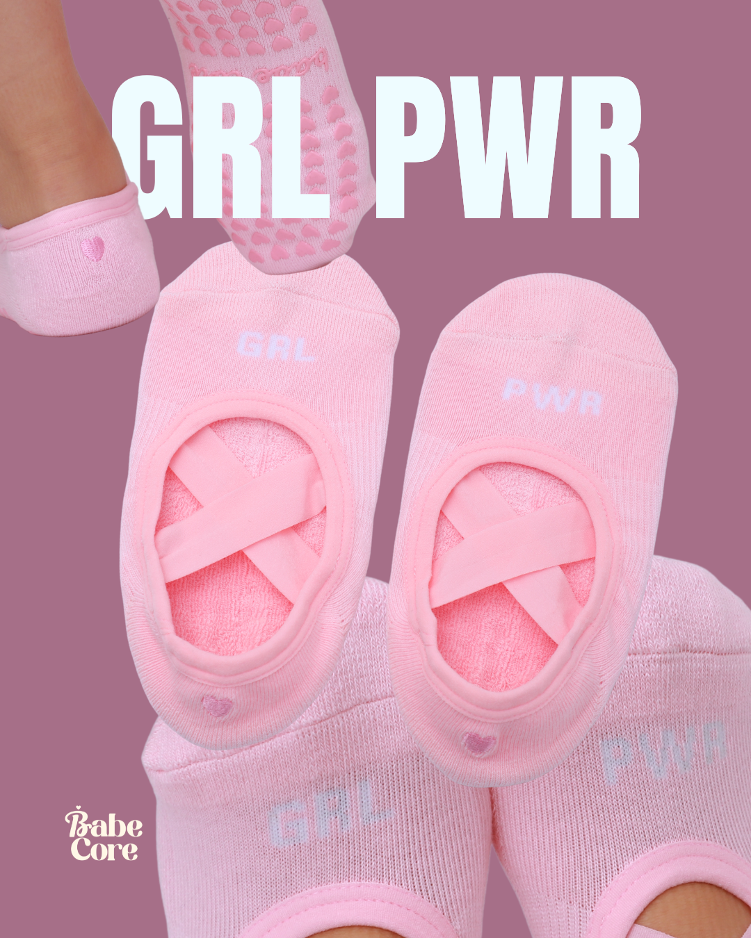 Girl Power Ballet Grip Socks (Version 2.0)