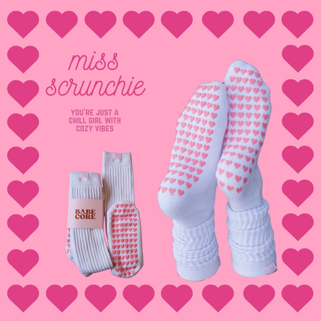Miss Scrunchie Grip Socks 💖