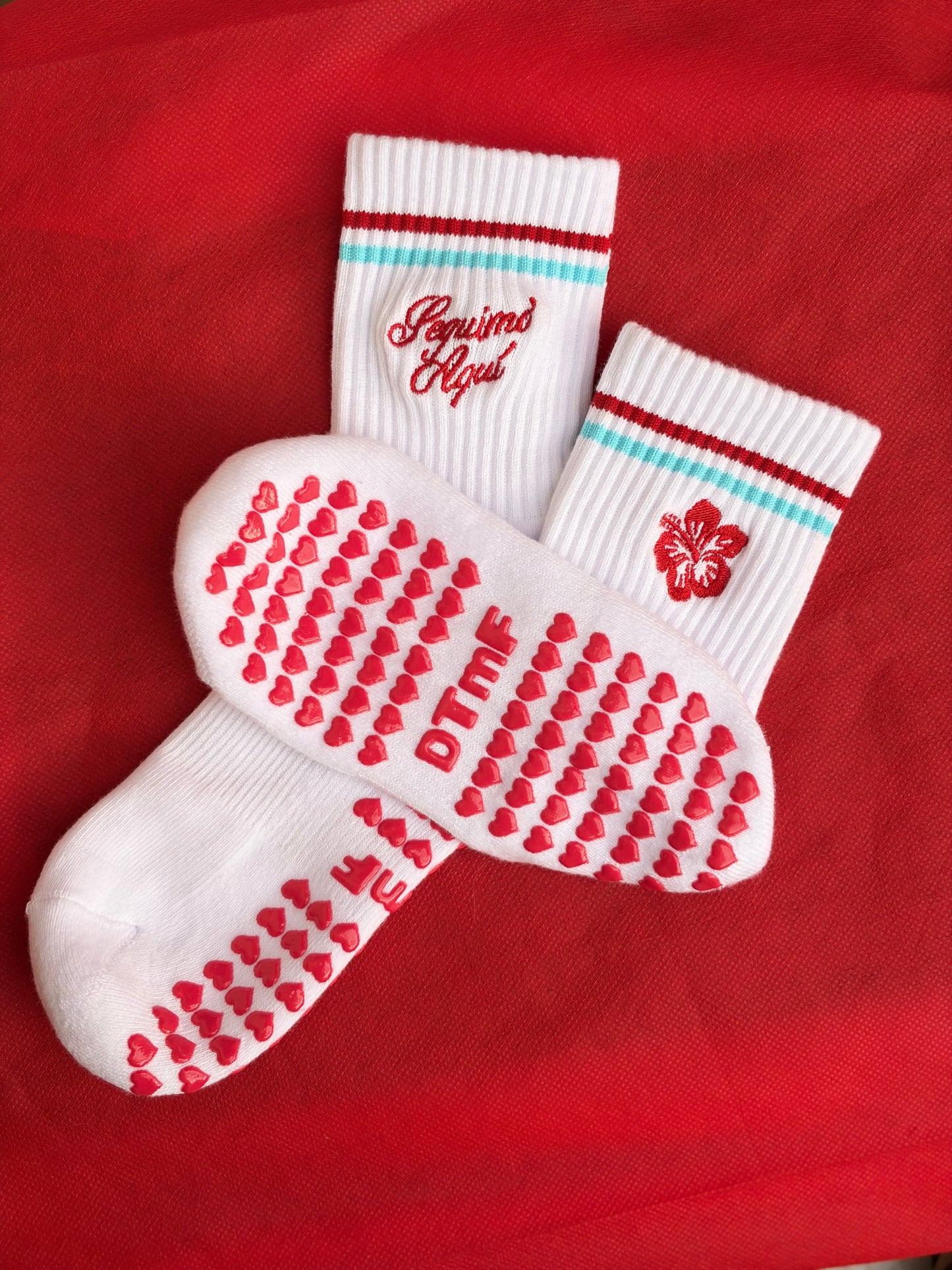 El Conejo Malo - Grip Socks with BEBESOTA on grips, Benito Bunny, Latina Grip Socks for Pilates, Barre, Yoga, Lagree