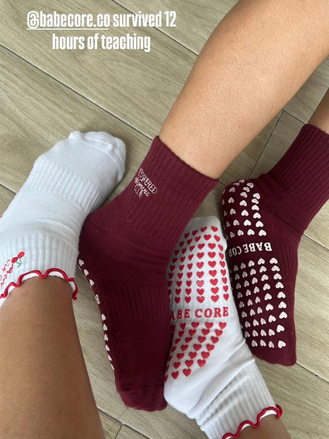 (Size EU37+) Empowered Women's Club Pilates Grip Socks- Medium Size
