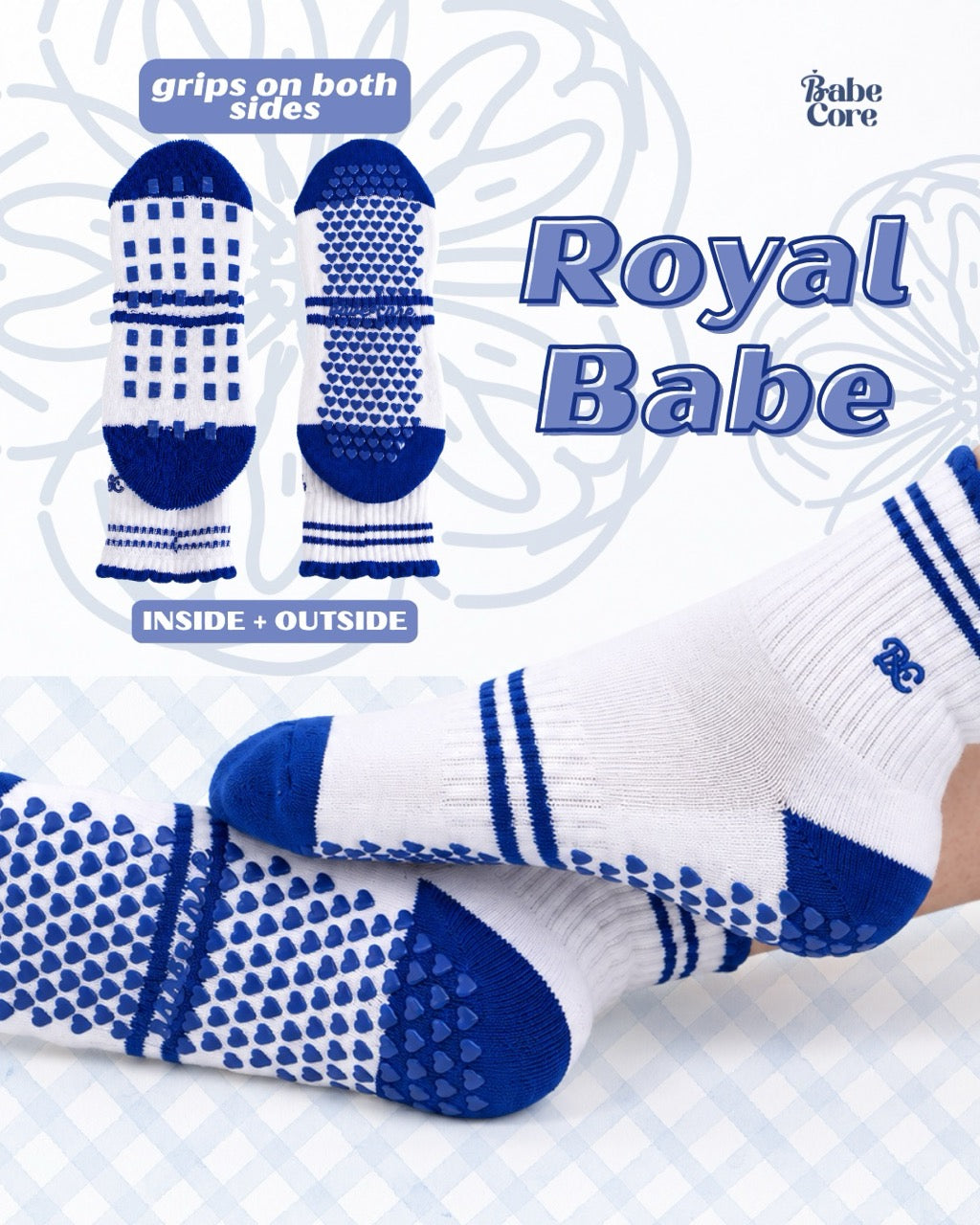 [PRE-ORDER SHIPS IN 5 DAYS] The DOUBLE GRIP Grip Socks for Pilates, Lagree, Barre and more