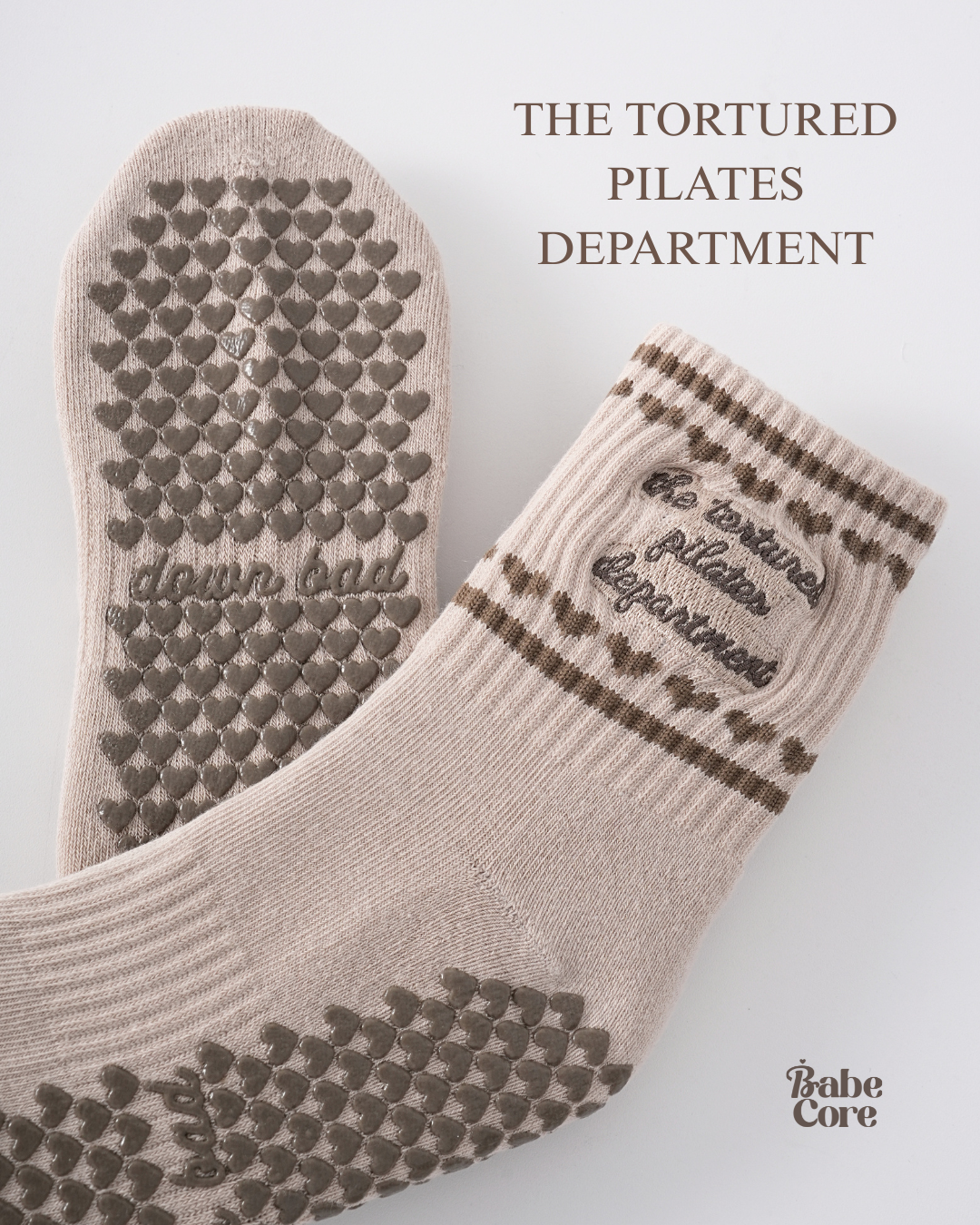 The Tortured Pilates Department Grip Socks for Pilates, Lagree, barre, yoga