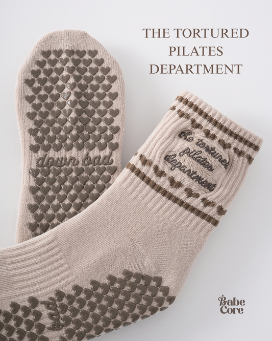 The Tortured Pilates Department Grip Socks for Pilates, Lagree, barre, yoga