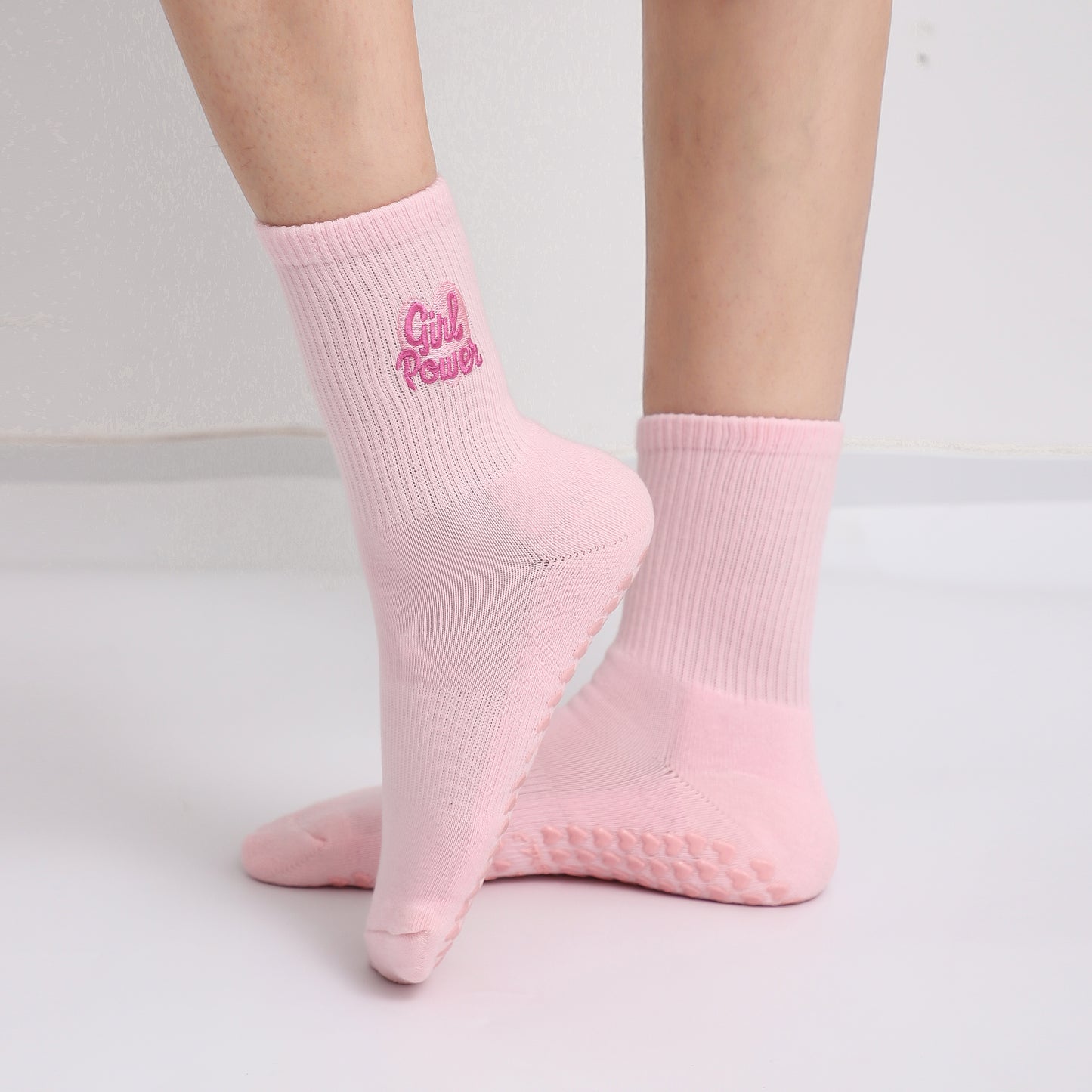 Like It's Hard? GIRL POWER Grip Socks - Yoga, Pilates, Lagree, Barre Anti-Slip Grip Socks