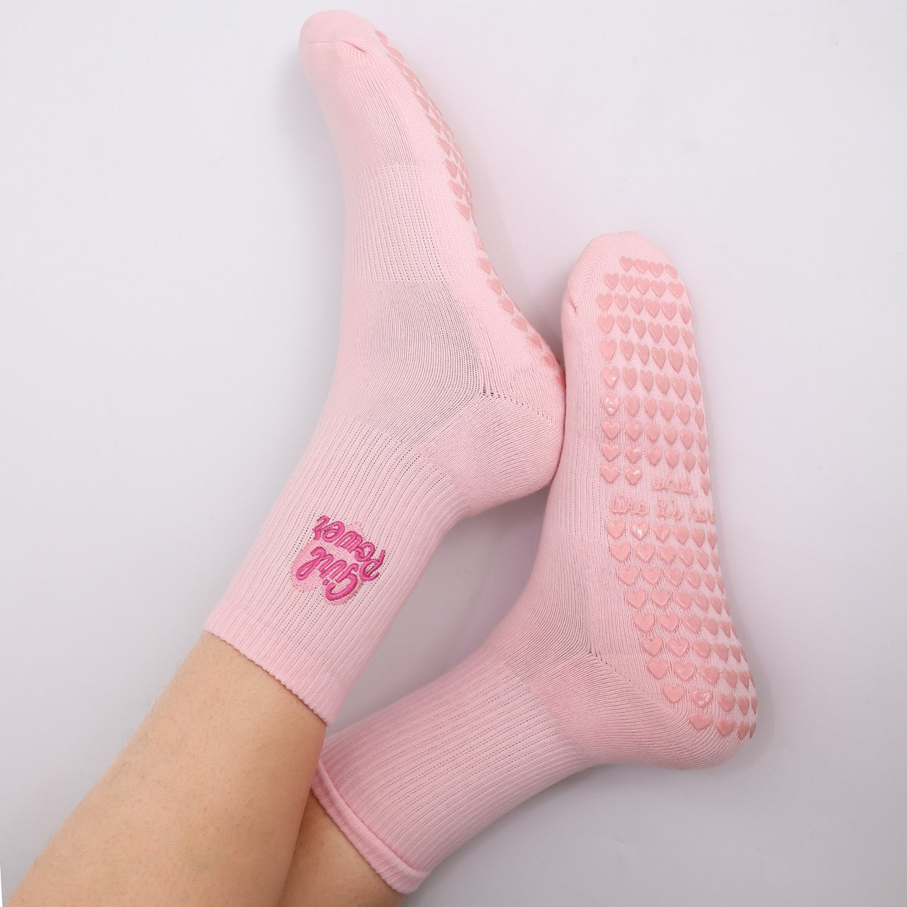 Like It's Hard? GIRL POWER Grip Socks - Yoga, Pilates, Lagree, Barre Anti-Slip Grip Socks
