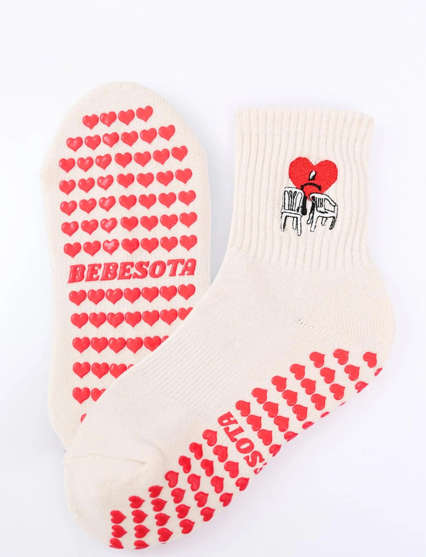 El Conejo Malo - Grip Socks with BEBESOTA on grips, Benito Bunny, Latina Grip Socks for Pilates, Barre, Yoga, Lagree