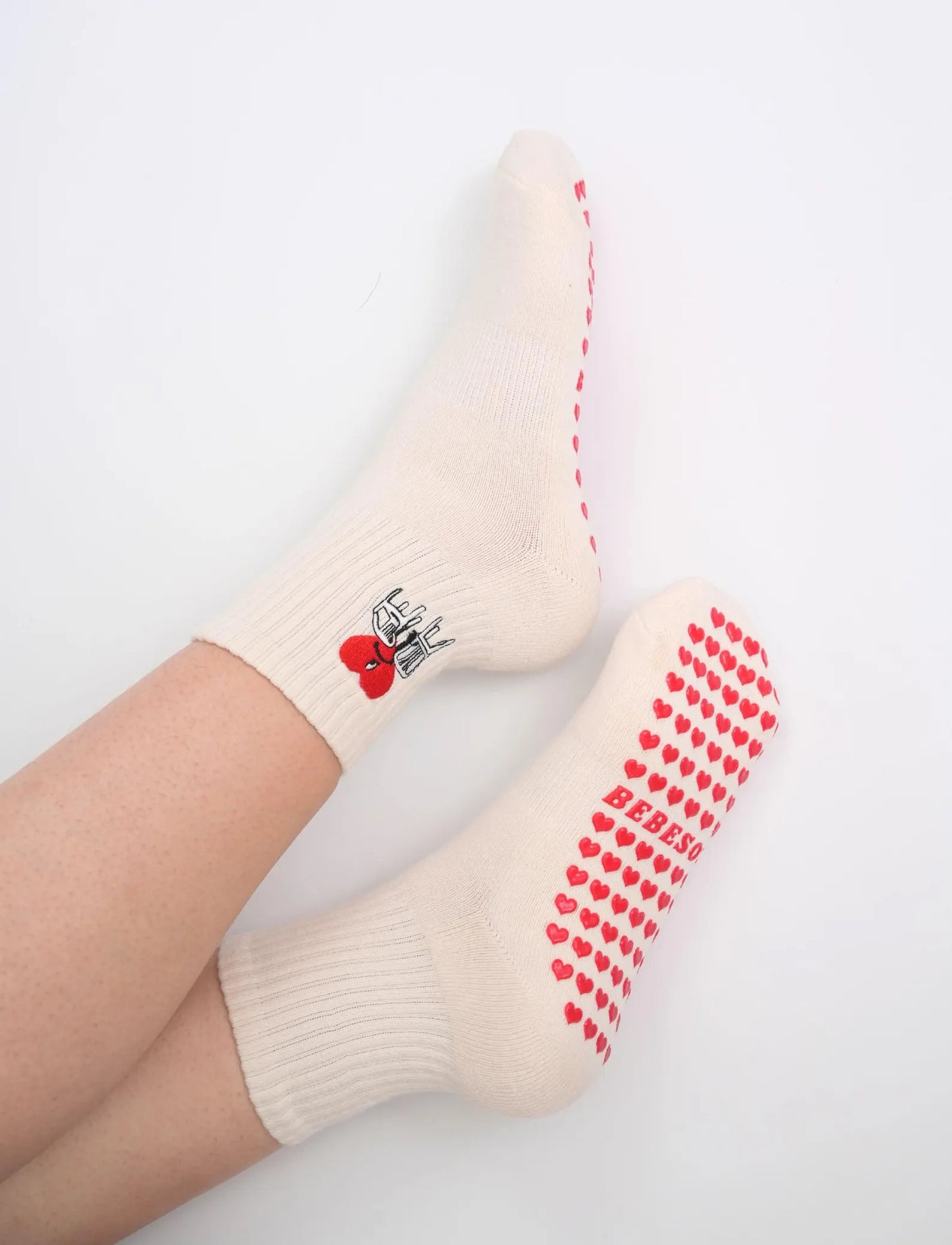 El Conejo Malo - Grip Socks with BEBESOTA on grips, Benito Bunny, Latina Grip Socks for Pilates, Barre, Yoga, Lagree