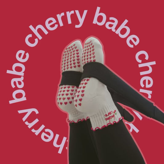 Cherry Babe Grip Socks 🍒❤️